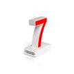 LED Light Up Rechargeable Red Number, (7), 3D, 6500k, H6.70