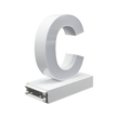Magnetic LED Capital Letter, (C), Letter lights, Light Letter Box, Light Up Letters, 3D, H3.7