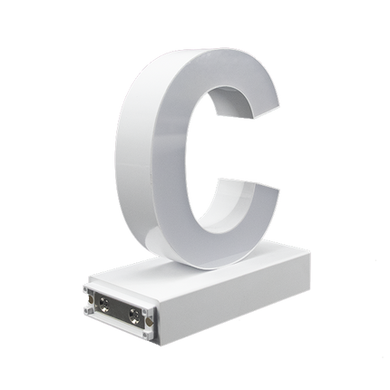 Magnetic LED Capital Letter, (C), Letter lights, Light Letter Box, Light Up Letters, 3D, H3.7