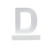 Magnetic LED Capital Letter, (D), Letter lights, Light Letter Box, Light Up Letters, 3D, H3.7