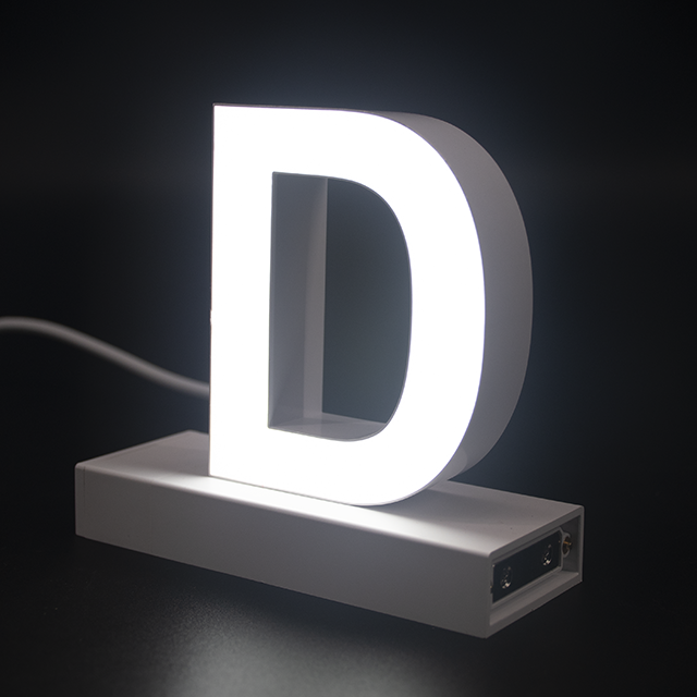 Magnetic LED Capital Letter, (D), Letter lights, Light Letter Box, Light Up Letters, 3D, H3.7