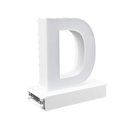 Magnetic LED Capital Letter, (D), Letter lights, Light Letter Box, Light Up Letters, 3D, H3.7