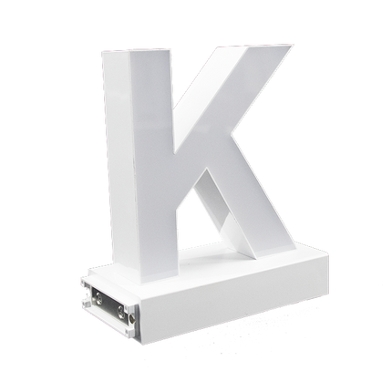 Magnetic LED Capital Letter, (K), Letter lights, Light Letter Box, Light Up Letters, 3D, H3.7