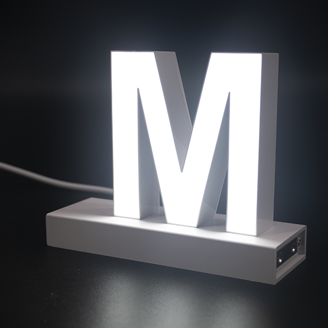 Magnetic LED Capital Letter, (M), Letter lights, Light Letter Box, Light Up Letters, 3D, H3.7