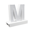 Magnetic LED Capital Letter, (M), Letter lights, Light Letter Box, Light Up Letters, 3D, H3.7