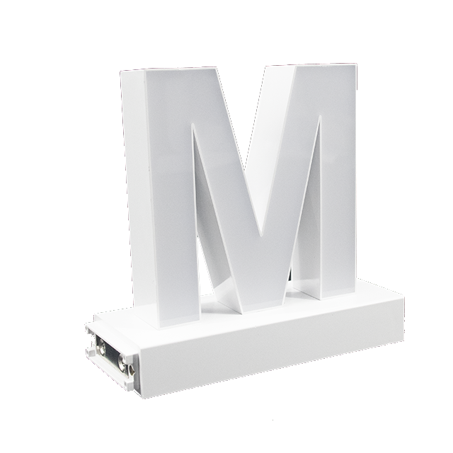 Magnetic LED Capital Letter, (M), Letter lights, Light Letter Box, Light Up Letters, 3D, H3.7