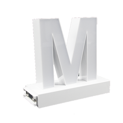 Magnetic LED Capital Letter, (M), Letter lights, Light Letter Box, Light Up Letters, 3D, H3.7