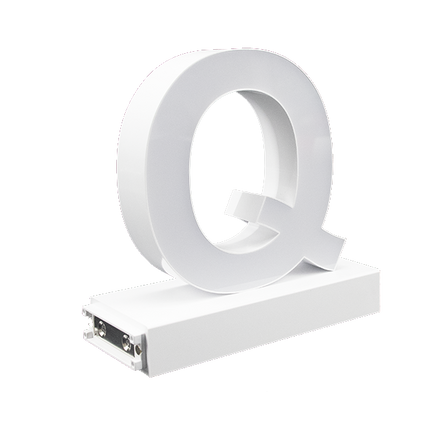Magnetic LED Capital Letter, (Q), Letter lights, Light Letter Box, Light Up Letters, 3D, H3.7