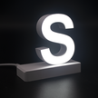 Magnetic LED Capital Letter, (S), Letter lights, Light Letter Box, Light Up Letters, 3D, H3.7