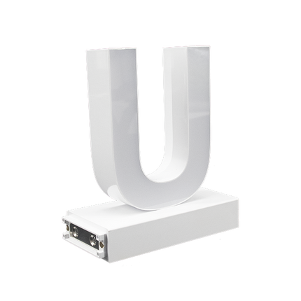 Magnetic LED Capital Letter, (U), Letter lights, Light Letter Box, Light Up Letters, 3D, H3.7