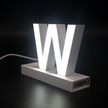 Magnetic LED Capital Letter, (W), Letter lights, Light Letter Box, Light Up Letters, 3D, H3.7