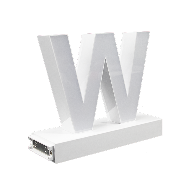 Magnetic LED Capital Letter, (W), Letter lights, Light Letter Box, Light Up Letters, 3D, H3.7