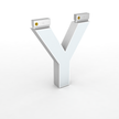 LED Top Track Series Capital Letter, (Y), 6500k, H5.9