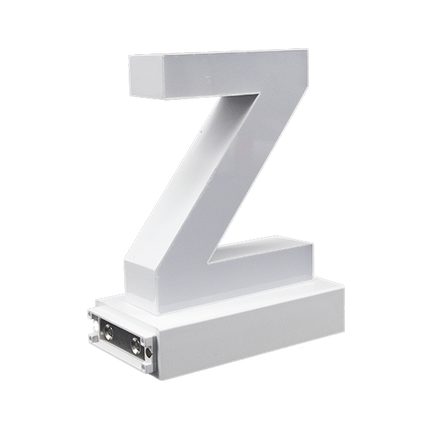 Magnetic LED Capital Letter, (Z), Letter lights, Light Letter Box, Light Up Letters, 3D, H3.7